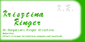 krisztina ringer business card
